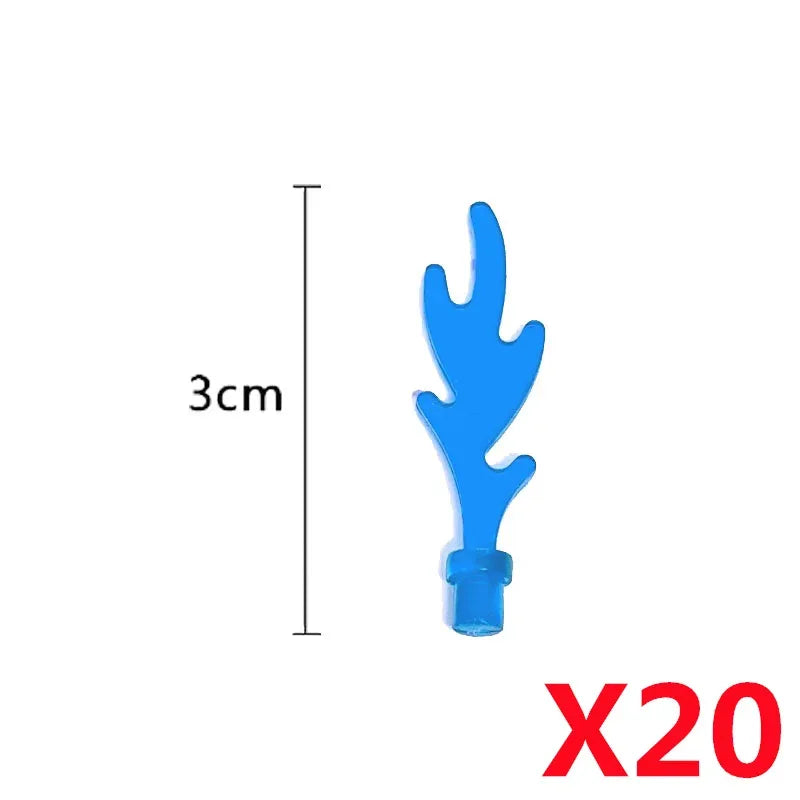 MOC Medieval Campfire Building Block Flame Wave Candle Transparent Wine Bottle Educational Toy Compatible Accessories Brick K054