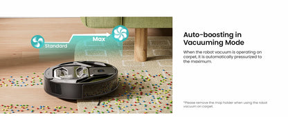 Lefant M320 cordless Robot Vacuum Cleaner and mop, 6000Pa ,210 Mins Runtime,Self-Charging,Ideal for Hard Floor, Pet Hair,Carpet