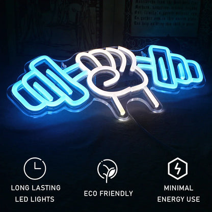 Barbell Fitness Gym Neon Sign Dumbbell LED Neon Ligh Wall Decoration For Workout Room Sport Club Weightlifting Christmas Gift