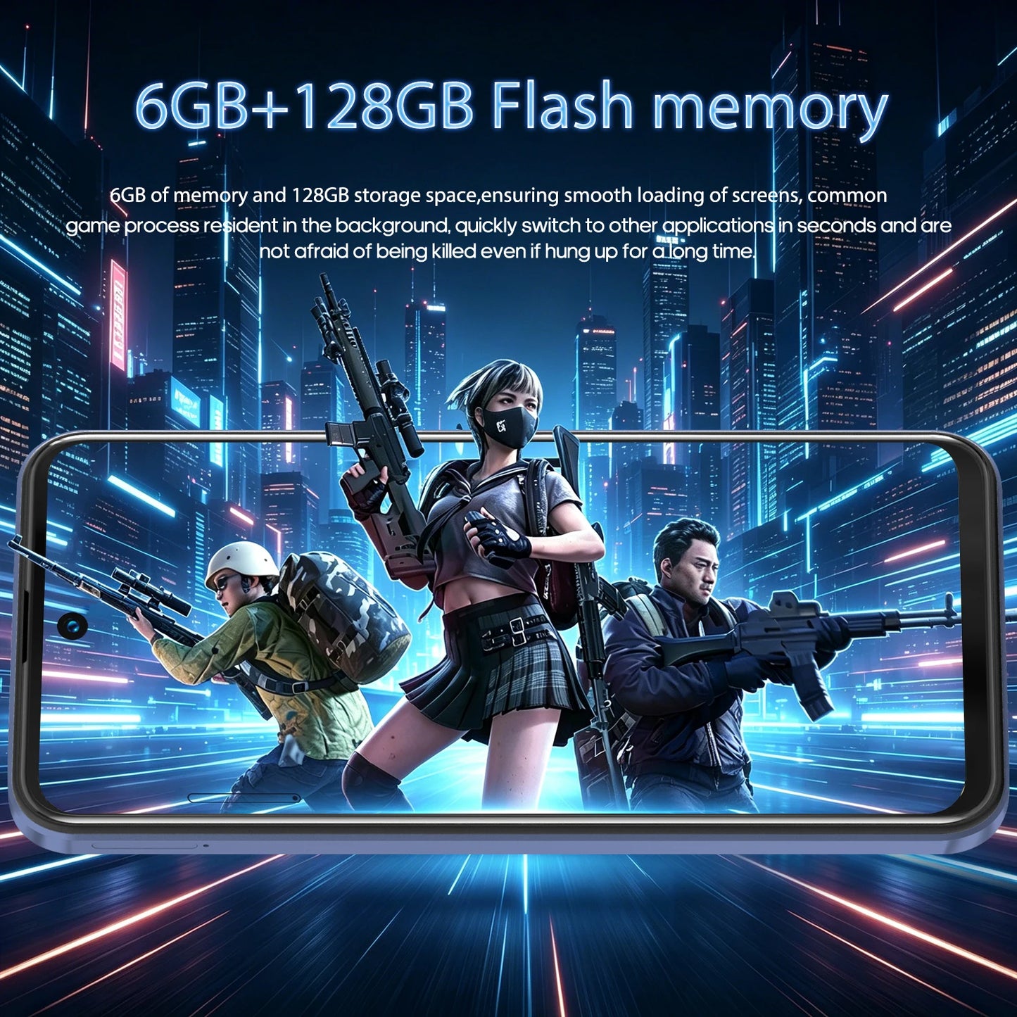 FUFFI M17 Pro Smartphone Android 6G RAM 128GB ROM 6.56 Inch Cellphone 720x1612HD 24+48MP 5800mAh Battery 4G Network Mobile Phone