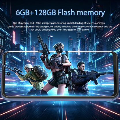 FUFFI M17 Pro Smartphone Android 6G RAM 128GB ROM 6.56 Inch Cellphone 720x1612HD 24+48MP 5800mAh Battery 4G Network Mobile Phone