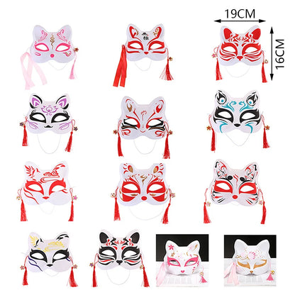 1Pc Anime Fox Masks PVC Half Face Cat Mask Masquerade Festival Party Cosplay Props