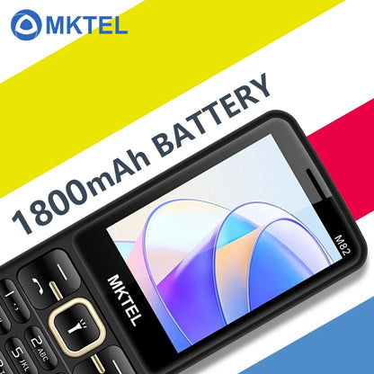 MKTEL M82 Feature Phone Large Keypad 2.8" Dual SIM 1800mAh Bluetooth MP3 Camera Mini Phone