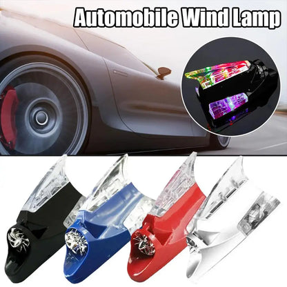 Car Auto Styling Wind And Power Shark Fin Shaped Receiving Antenna LED Warning Flashing Light Lamp