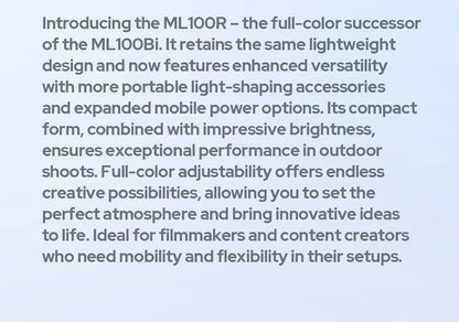 Godox ML100R 110W RGB LED Video Light 2800-6500K 11 FX Effects APP Control Godox Mount for Filmmaking/Live Streaming/Vlog