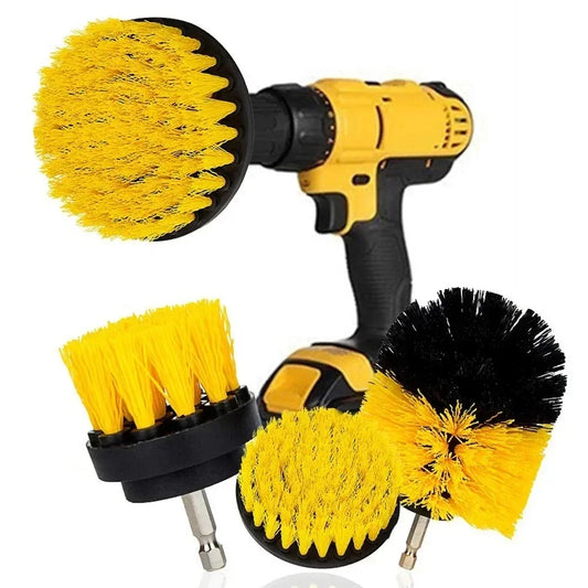 2/3.5/4/5'' Electric Scrubber Brush Drill Brush Kit Plastic Round Cleaning Brush Tool for Carpet Glass Car Tires Nylon Brushes by PDG ibma