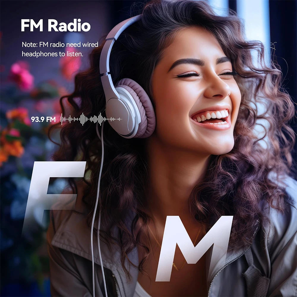 2026 New 1.8 inch Slim MP3 Player Bluetooth 5.4 — Portable Walkman, Compatible eBook Recording FM Radio Music Player