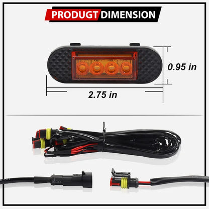 iJDM Car LED Front Grille Clearance Light For Ford Bronco Badlands Wilderness Edition Amber Daytime Running Light Warning Lamp