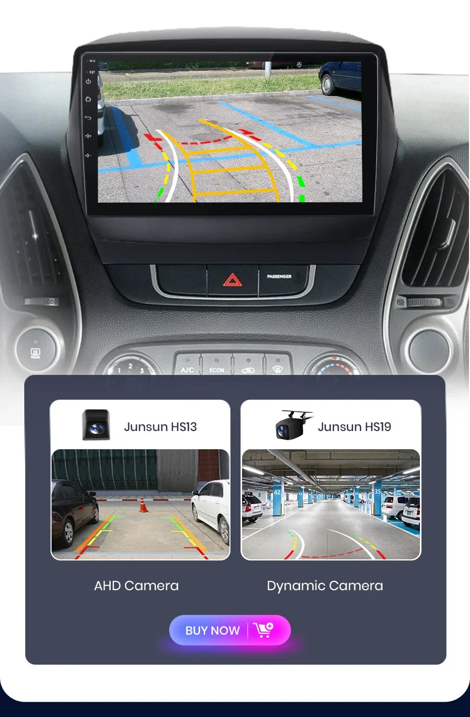 Junsun Android Wireless CarPlay Auto Car Radio For Hyundai Tucson 2 ix35 2009-2015 Car Intelligent Systems DSP SWC RDS GPS FM BT