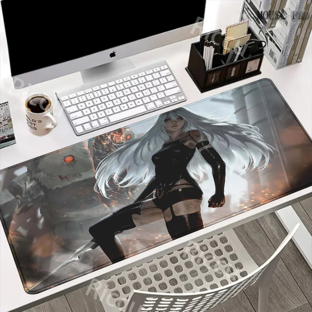 Game NieR:Automata 2B Larger Mousepad Xxl Gaming Keyboard Computer Desk Mat Accessories Game Mouse Pad Office Carpet BigMousepad