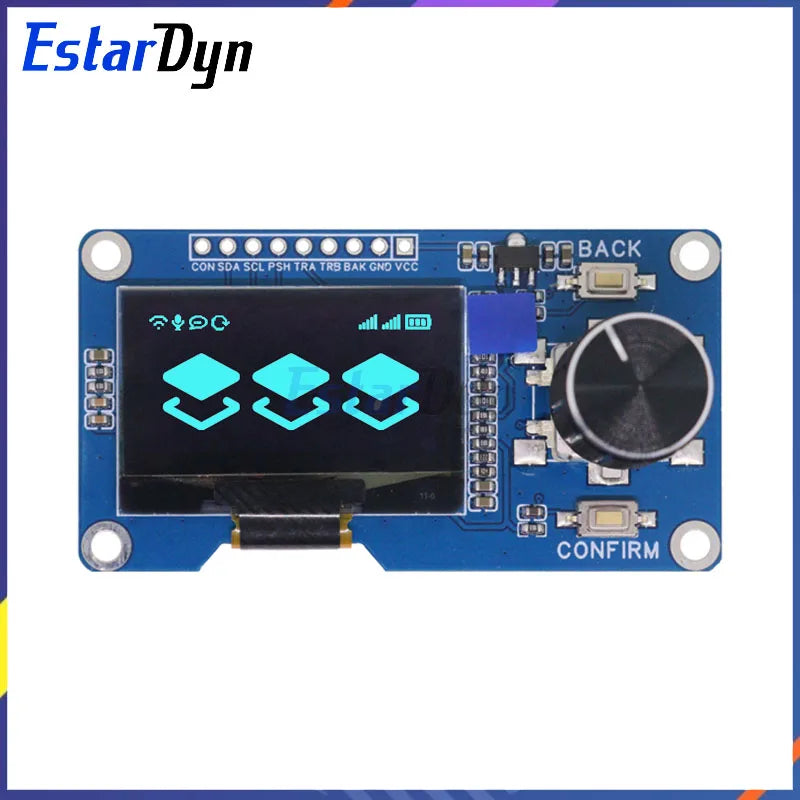 Estardyn 1.3-inch OLED Module White/Blue Button EC11 Rotary Encoder IIC Interface LCD Screen