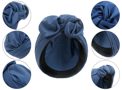 Woman Muslim Headscarf Cap Cotton Headband African Head Wraps Elegant Retro Turban for Ladies Beanies Caps Muslim Headpiece