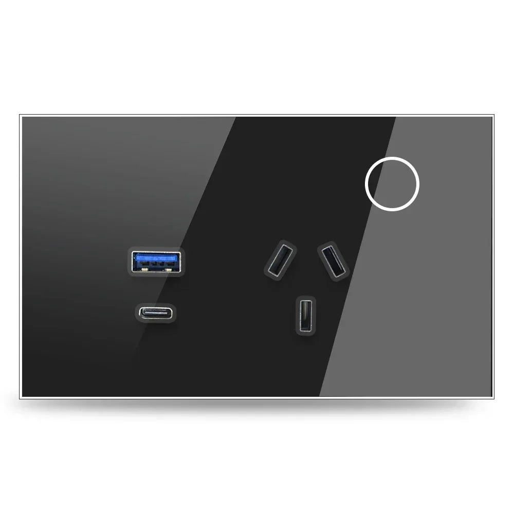 Melery Wall Socket WIFI Tuya Smart Australia Plug USB Type-C 30W Argentina Outlet Power Touch Sensor Remote by Alexa Google Home