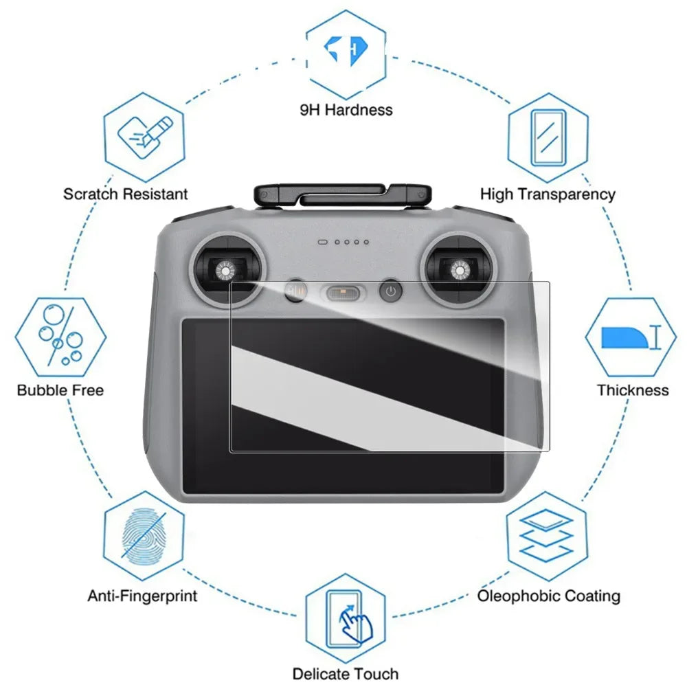 Tempered Glass Screen Protectors for DJI RC 2/1 Remote Control Anti-scratch Films Glass HD Clear Protective Film for DJI RC RC2