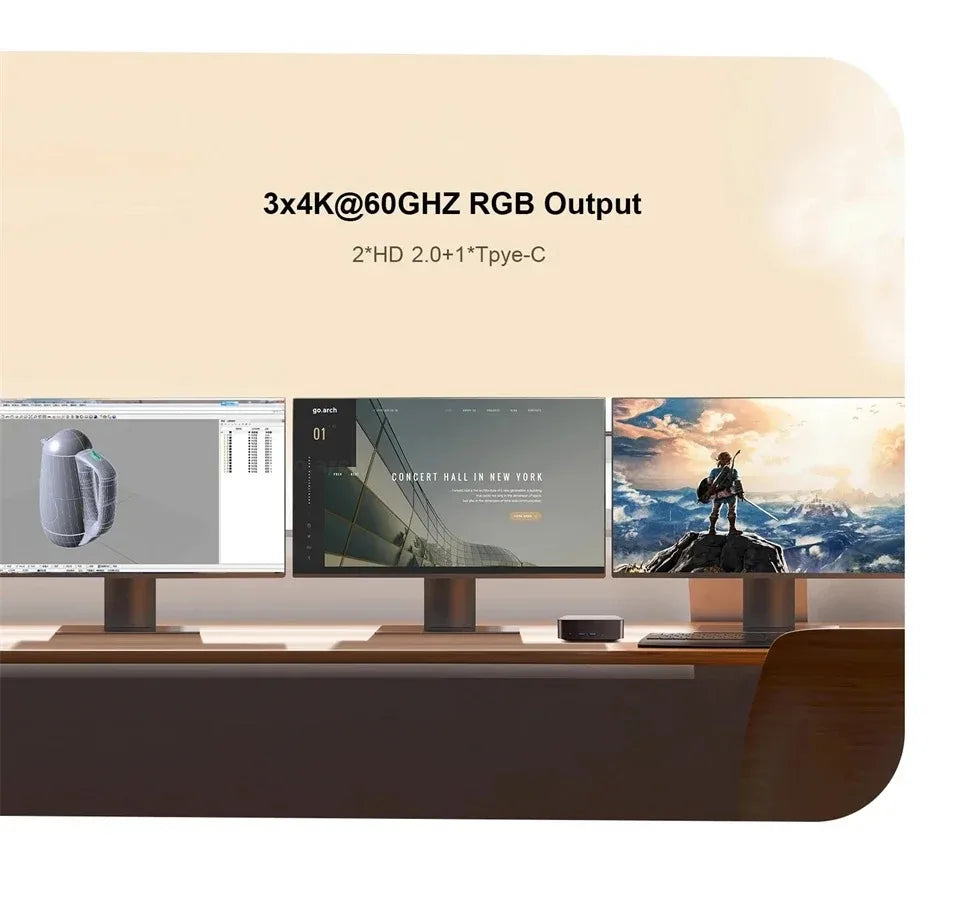 Hotselling Portable Intel N150 Windows 11 16GB RAM 512GB 1TB SSD Gaming Mini Computer WiFi 6 Desktop Mini PC Computer