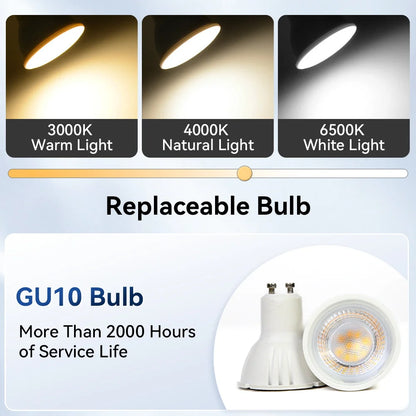 Led Track Light GU10 Spotlight 110V 220V Track Pendant Indoor for Home Decor Kitchen Bedroom Ceiling Lamp Fixture Track Lighting