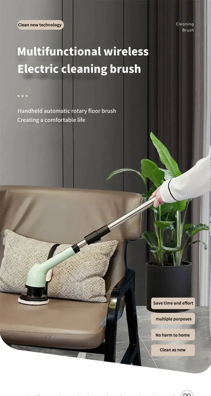 Cordless Multifunctional Electric Cleaning Brush - Spin Scrubber Portable Toilet Mop for Kitchen & Bathroom