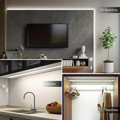 USB 5V Neon LED Strip Light Smart Touch Sensor Dimmable Neon Sign Light Tape Waterproof Flexible Lighting Lamp For Room Decor