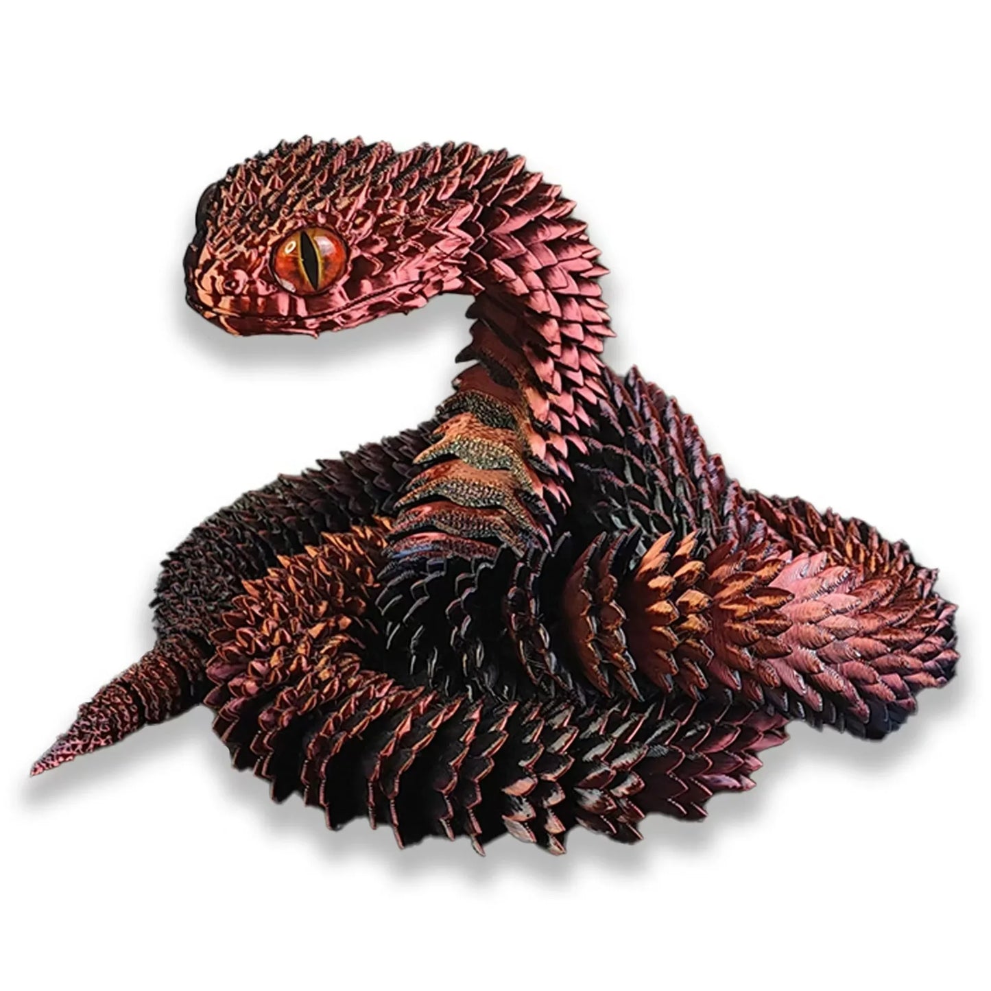 3D Random colored eyes Printed Snake Movable Joint Simulation Snake Figurine Creative Home Office Desktop Ornament
