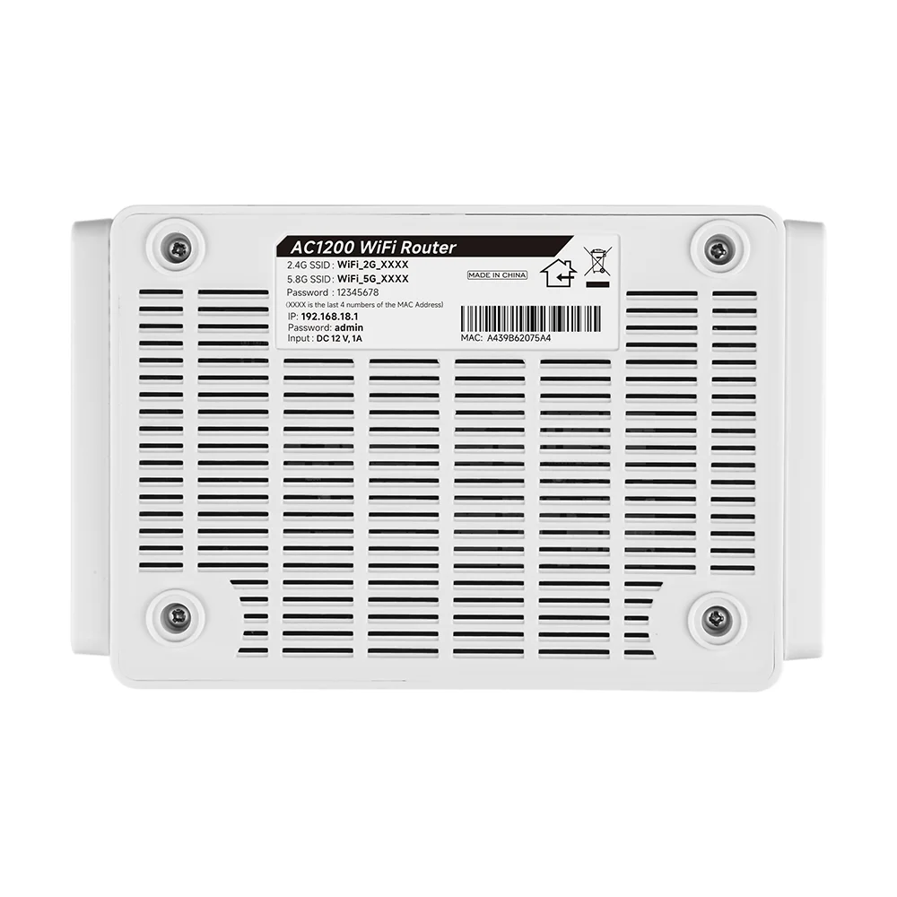WiFi Repeater Dual Band 1200Mbps Router Dual Band 2.4G 5G Wireless Range Extender 4 Antennas Wifi Amplifier for Home Office