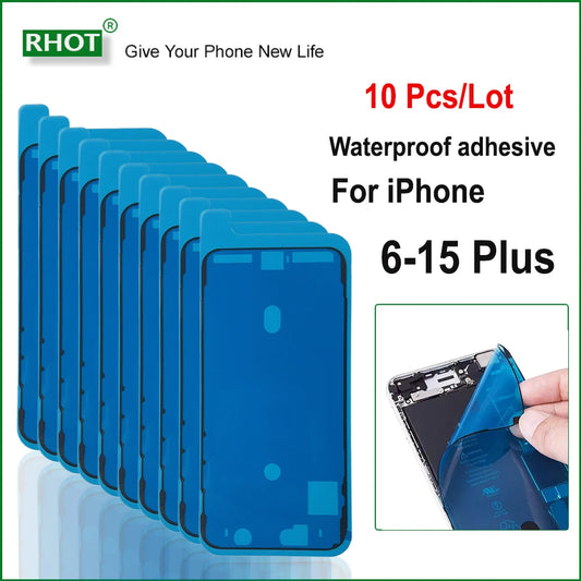 10Pcs LCD Display Front Side Waterproof Seal Stickers for iPhone 6/7/8/X/XS/XR/11/12/13/14/15 - Adhesive Protection Seals by PDG ibma