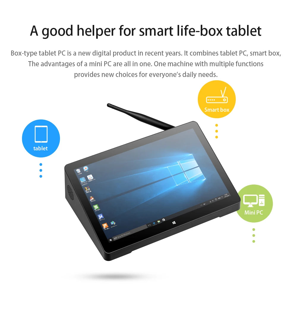 20256 Pipo H10 PRO 10.1 Inch IPS Touch Screen MINI PC Win11 Win10 OS Intel N100 Quad Core Tablet PC BT WIFI RJ45 USB 3.0 POE HD
