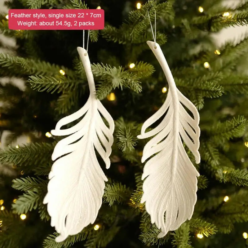 3Pcs Xmas Tree Pendants Snowflake Angel Deer Hanging Ornaments Christmas Decorations For Home Kids Toy New Year Party Decor