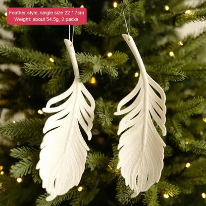 3Pcs Xmas Tree Pendants Snowflake Angel Deer Hanging Ornaments Christmas Decorations For Home Kids Toy New Year Party Decor