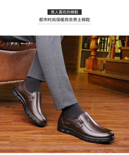 2026 Men's Shoes Genuine Leather Business Dress Leisure Middle-Aged and Elderly Dad's Shoes, Men's Leather Shoes 48 Size Summer