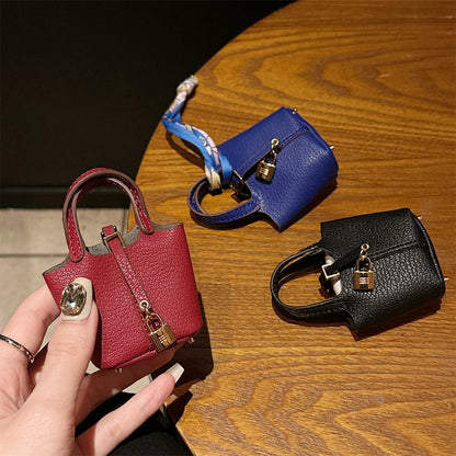 2024 New style Mini House Small Bag Handheld Portable Hand Rope Bluetooth Earphone Bag Zero Wallet Multi functional Small Bag