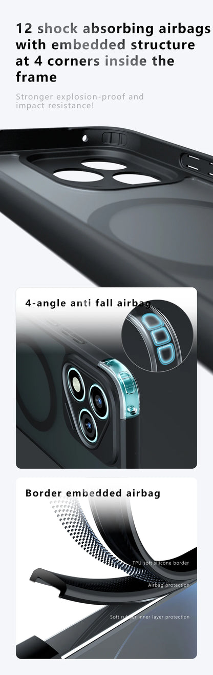 For Magsafe Magnetic Wireless Charging Case For Honor 400 Lite Honor400Lite Shockproof Matte Back Cover Coque