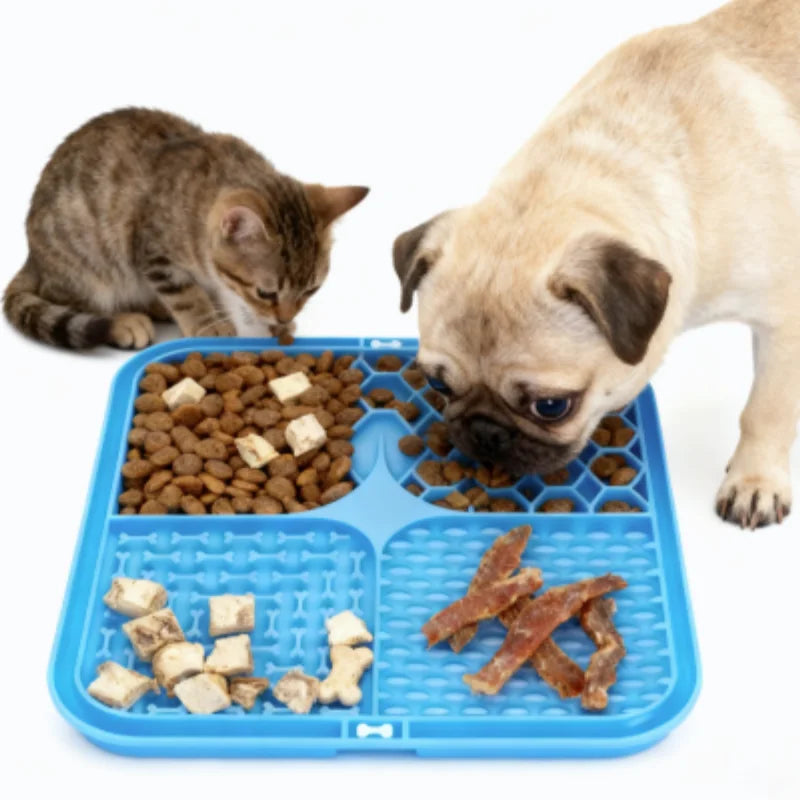 Pet Lick Silicone Mat Slow Feeder Dog Food Plate Bathing Distraction Sucker Training Feeder Supplies for Dogs