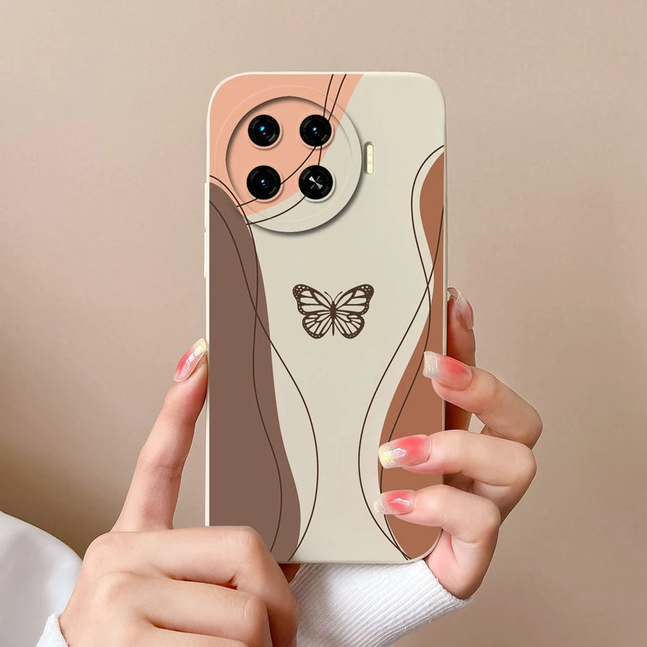 Cover For Tecno Spark 20 Pro+ 4G Case Phone Bags Pretty Flower Liquid Soft Silicone Shell For Tecno Spark20 Pro Plus Funda Coque