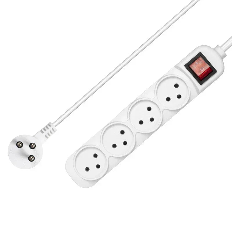 Melery Power Strip Israel Plug Outlets 3/4/5 Way AC Electric Switched Sockets 16A Wire Extension Cord Wall Mounted Home Office