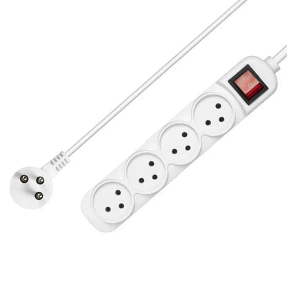 Melery Power Strip Israel Plug Outlets 3/4/5 Way AC Electric Switched Sockets 16A Wire Extension Cord Wall Mounted Home Office