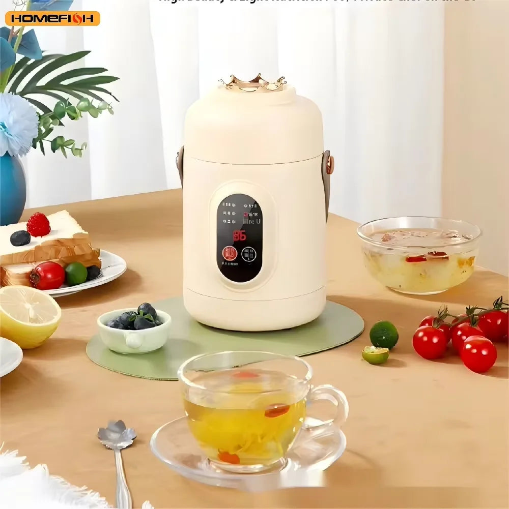 HOMEFISH Multifunctional Rice Cooker Portable Small Travel Electric Kettle Household Hot Pot with 110V US/220V EU Plug
