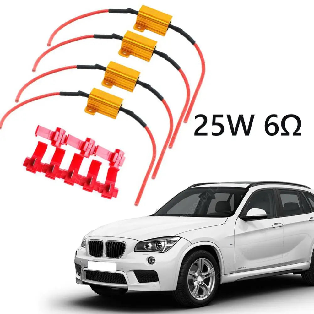 2Pcs Car LED Canbus Decoder 25W 25Ohm Load Resistors for Automobile Turn Signal Lantern License Plate Lamp Resistors Resistance