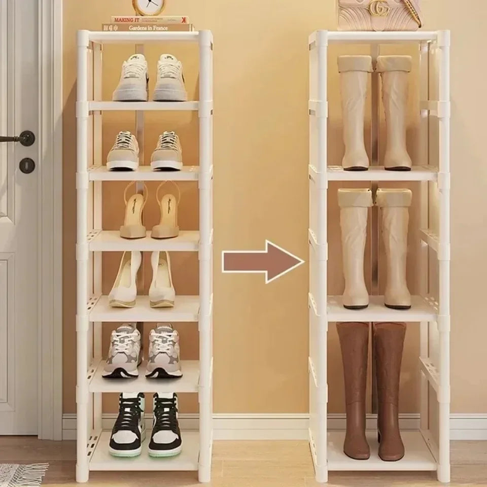 Multiple Layers Shoe Organizer Shoe Rack Organizer Space Saving Rack For Wall Corner Stackable Shelf  Adjustable Saving Cabinet