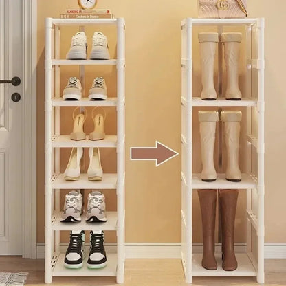 Multiple Layers Shoe Organizer Shoe Rack Organizer Space Saving Rack For Wall Corner Stackable Shelf  Adjustable Saving Cabinet