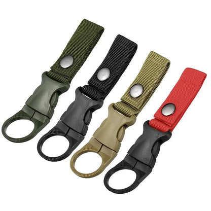 3Pcs Outdoor Tactical Nylon Webbing Water Bottle Clip Multifunctional Climbing Clip Portable Water Bottle Quick Clip Clamp Clip