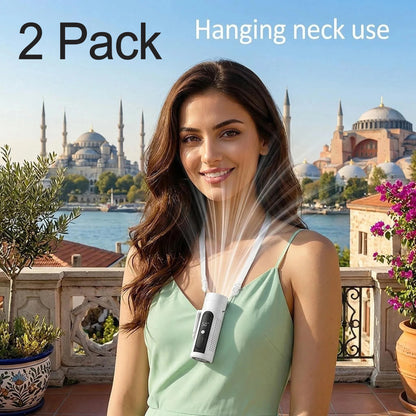 USB Rechargeable Mini Travel Fan 3000mAh High Battery Capacity 3-in-1 Handheld Neck Fan with 199 Levels Wind Speed Pocket Fan