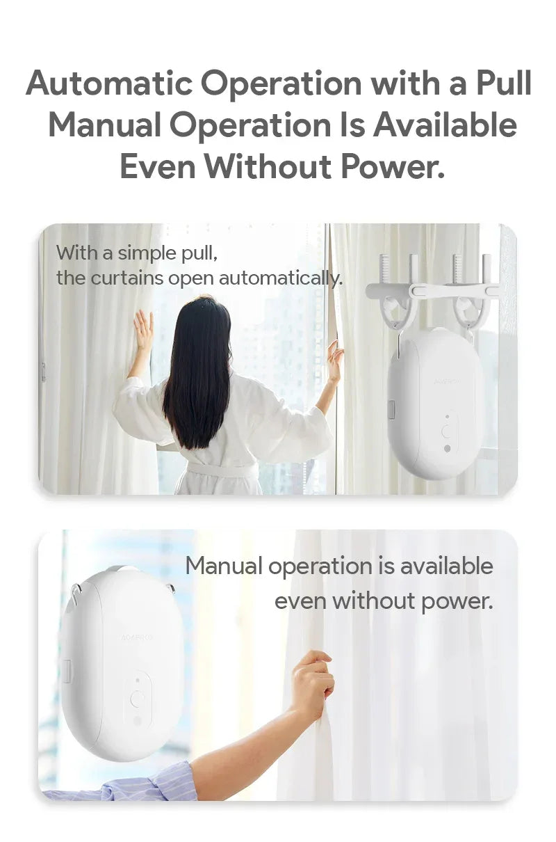 Tuya Zigbee/Bluetooth Track Curtain Robot Tuya Smart Rail Curtain Robot Smart Curtain Pusher Robot Support Siri Alexa Voice