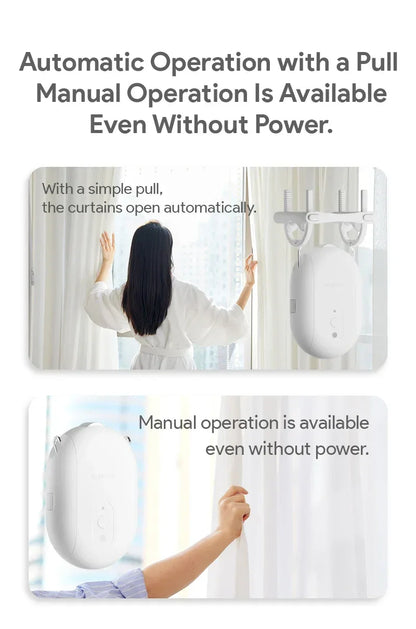 Tuya Zigbee/Bluetooth Track Curtain Robot Tuya Smart Rail Curtain Robot Smart Curtain Pusher Robot Support Siri Alexa Voice