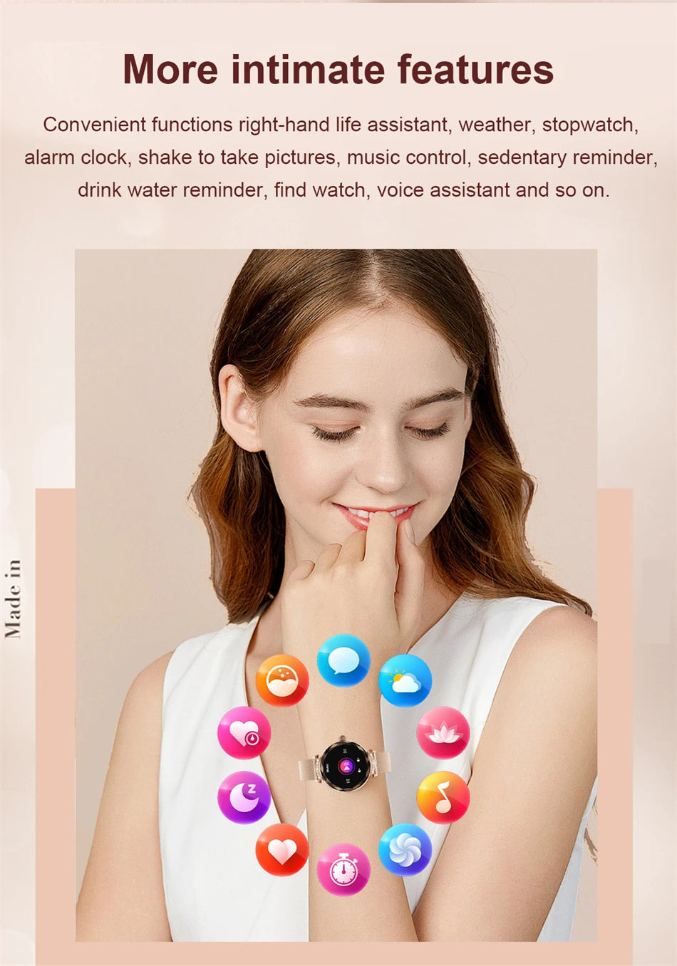 LIGE Fashion Ladies Smart Watch NX7 Pro AMOLED Screen Health Monitoring BT Call Female Women Sport Fitness Tracker Smartwatch