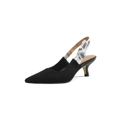 High Heels Women Sexy Sandals Mid Heels Slingback Summer Slippers 2025 Fashion Luxury Pumps New Flip Flops Shallow Mujer Slides