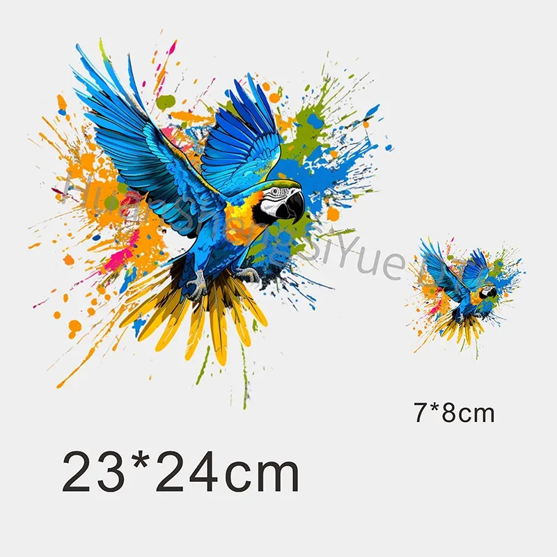 Color Fluid Painting Ironing Sticker Clothes DTF Fashion T-shirt Hoodie DIY Jacket Patch Hot Paste Paper Waterproof
