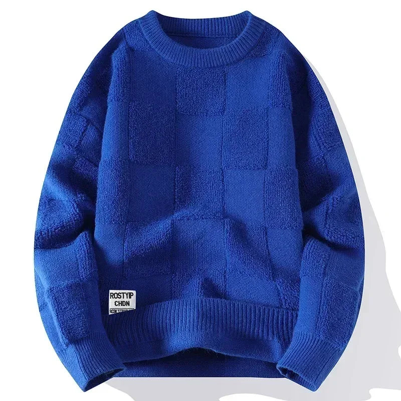 Sweater Men Harajuku Fashion Knitted Hip Hop Streetwear Dinosaur Cartoon Pullover Oversized Casual O-Neck Women Vintage Sweaters