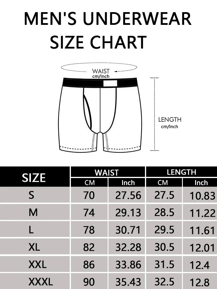 8Pcs Men's Boxer Briefs S-XXXL Soft Polyester Underwear Elastic Waistband Quick-Dry Breathable Lightweight Men Boxer Shorts