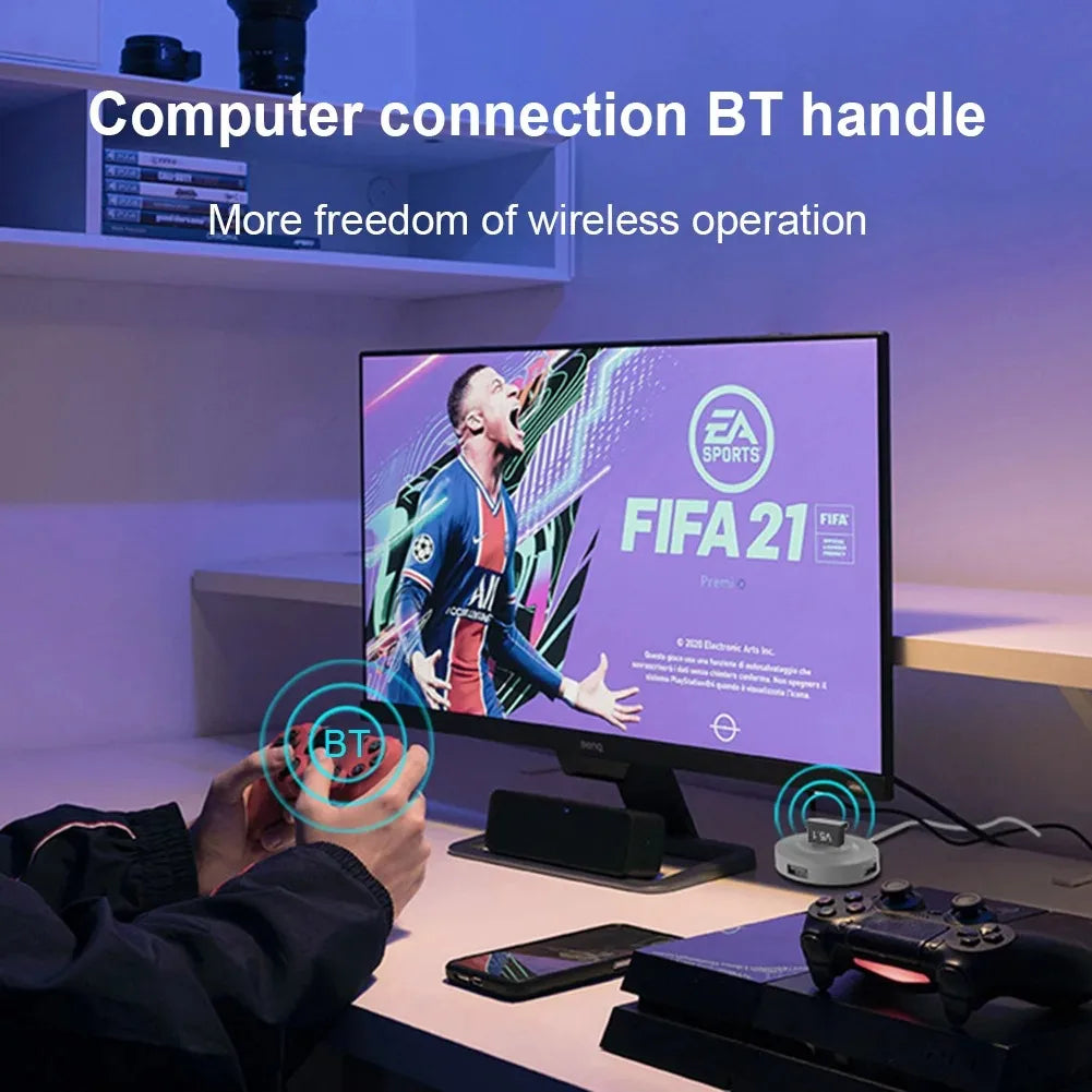 USB Bluetooth 5.3 Adapter Transmitter Receiver Bluetooth Audio Bluetooth Dongle Wireless USB Adapter for Computer PC Laptop