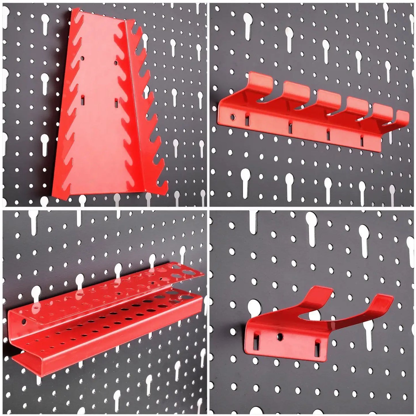 117x55cm Metal Pegboard Wall Organizer with Hooks 17PCS Kit, Garage Storage Bins, and Panel Tool Organizer Pegboard Wall Control